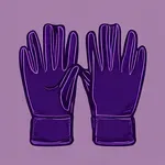 Dark purple gloves image